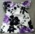 Upcycled Purple and Black Floral Newborn Baby Girl Peasant Dress