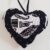 Quirky Monochrome Hanging Heart Decoration – Handmade Gift