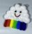 Colourful Fuzzywire Rainbow Keychain/Bag Charm