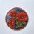 Exquisite Diamond Art Coaster with Red Poppy Flowers