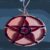 Red & black pentacle – round hanging Decoration