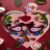 Quilled black & white Lovebirds – heart shaped hanging decoration