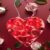 Red patterned quilled hanging decoration