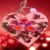 Quilled pink & orange love birds – hanging decoration