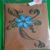 Quilled Blue flower – card