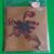 Quilled black & red flower -card
