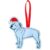 Santa Hat Staffordshire Terrier Ornament – Festive Christmas Décor for Dog Lovers
