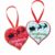 Santa Sleigh Christmas Hug Heart Tree Decoration