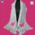 Grey and pink star pocket shawl