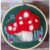 Toadstool Wall Art Picture, needle felted and hand embroidered.
