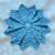 Handmade 12-Star Ridged Blanket in Blue and White Multicolour
