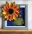 Inspirational felt sunflower picture.’Stay positive. Good things will happen.’ All proceeds to The Stroke Association
