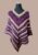 Handmade Chevron Crochet Poncho in Plum, Purple, Beige, and Earthy Tones