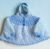 Hand-knitted baby jumper with hood. Approx 0 to 3 mths. All proceeds to The Stroke Association