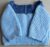 Hand- knitted baby jumper in blue. Approx 3 to 6 mths. All proceeds to The Stroke Association