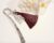 Silver Reindeer Bookmark with Sparkly Gemstones and Plush Burgundy Tassel