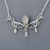 Silver Wire Chandelier Choker Necklace with Green Labradorite and Ethiopian Opal Beads