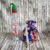 Small Eco-Friendly Reusable Christmas Gift Bag – Festive Print – Fully Lined Handmade Drawstring Bag