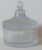 Small Fluted Resin Jar with Sparkle