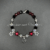 Gothic Spider Star Bracelet, Red Black Crystal Beaded Bracelet, Alternative Charm Bracelet, Punk Gothic Jewellery, Magnetic Clasp Gift