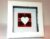 Hand Painted Scottish Tartan Box Frame with Textured Wooden Heart – 5×5 Inch