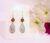 Tiger’s Eye Dangle Hammered Effect Silver Earrings with 925 Silver Wires