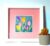 Hand Sewn Silk Embroidery Tulips in White Box Frame