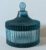 Small Fluted Turquoise Coloured Resin Jar