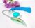 Turquoise centre owl bookmark with solid silver feather and plush turquoise tassel