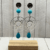 Handmade Turquoise Howlite Sun Earrings | Boho Gemstone Drop Earrings | Celestial Sun Jewellery | Silver Statement Earrings | Festival Gift for Her