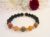 Unakite, Onyx and Citrine Beaded Bracelet with 18K Gold-Plated Accents