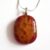 Unique One-of-a-Kind Handmade Dark Red and Ochre Fused Glass Pendant Necklace