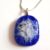 Unique One-of-a-Kind Handmade Royal Blue and White Fused Glass Pendant Necklace