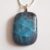 Handmade Slate Grey & Blue Fused Glass Pendant Necklace – Unique Jewellery
