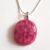 Unique One-of-a-Kind Handmade Pink Fused Glass Pendant Necklace – Raspberry Ripple Finish