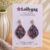 Bloomsbury Drop Walled Garden Navy Floral Statement Earrings with Pearl Studs Handmade Polymer Clay Jewellery UK