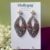 Bloomsbury Loom Afterdark Drops – Navy Floral Polymer Clay Earrings with Pearl Studs, Lightweight Statement Earrings Handmade in Sheffield