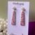 Bloomsbury Drop Rosegarden Pink Floral Statement Earrings with Pearl Studs Handmade Polymer Clay Jewellery UK