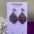 Bloomsbury Drop Walled Garden Navy Floral Statement Earrings with Pearl Studs Handmade Polymer Clay Jewellery UK