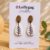 PetalFern Purple Botanical Earrings – Polymer Clay and Walnut Wood Handmade in Sheffield by Lollygag Jewellery