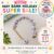 Lilac Floral Seed Bead Bracelet