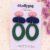 Home Front Polymer Clay Earrings – 1940s Inspired Navy, Blush & Green Statement Earrings UK