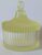 Small Fluted Pastel Yellow Coloured Resin Jar