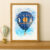Watercolour Hot Air Balloon Astrology Chart