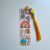 Teacher Themed Acrylic Bookmark Gift with Yellow Heart and Blue Beads
