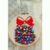 Christmas Bauble Hoop Decoration, hand embroidered and embellished