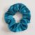 Peacock Teal Satin Scrunchie – Gentle Hair Tie, Handmade UK
