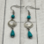 Handmade Turquoise Howlite Moon & Star Earrings | Celestial Gemstone Drop Earrings | Boho Moon Jewellery | Turquoise Statement Earrings | Gift for Her