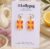 Sunray Tile Polymer Clay Earrings – Red & Yellow Floral Handmade Tile Earrings UK