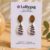 PetalBranch Purple Botanical Earrings – Polymer Clay and Walnut Wood Handmade in Sheffield by Lollygag Jewellery